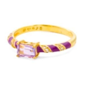 14K Gold Plated SS Enamel
Gemstone Ring